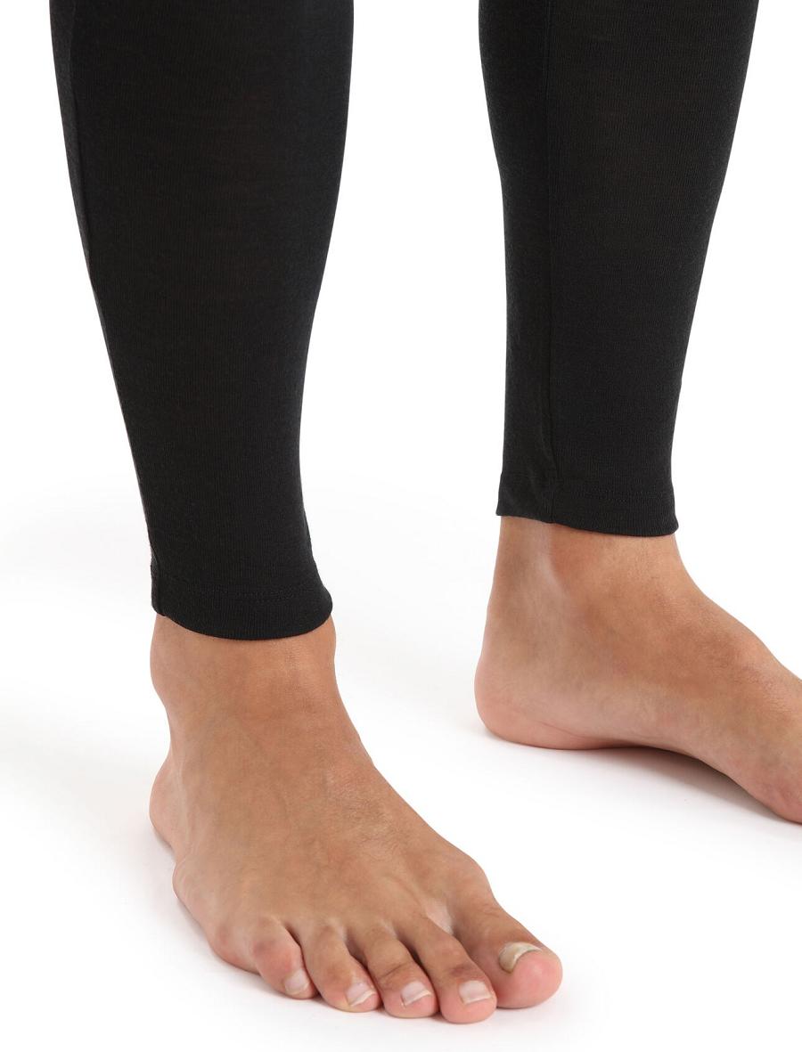 Leggings Icebreaker Merino 175 Everyday Thermal With Fly Homme Noir | FR 1136BEXC